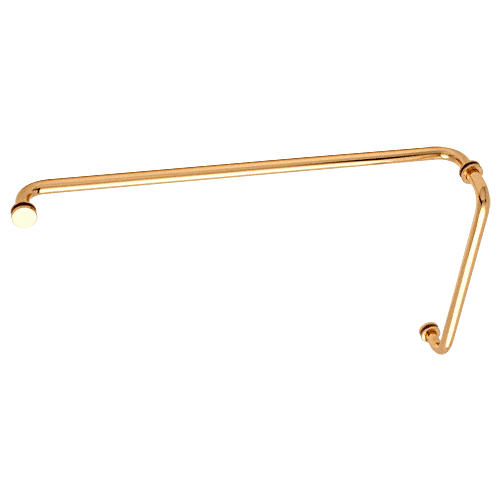 Polished Brass 12" Pull Handle and 24" Towel Bar BM Series Combination With Metal Washers