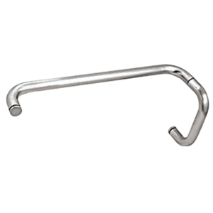 CRL BMNW6X12CH Polished Chrome 6" Pull Handle and 12" Towel Bar BM Series Combination Without Metal Washers