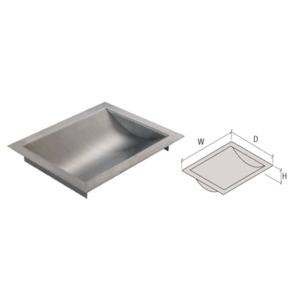d Stainless Steel Countertop Deal Tray x 10/" w 12/" Brushed Finish