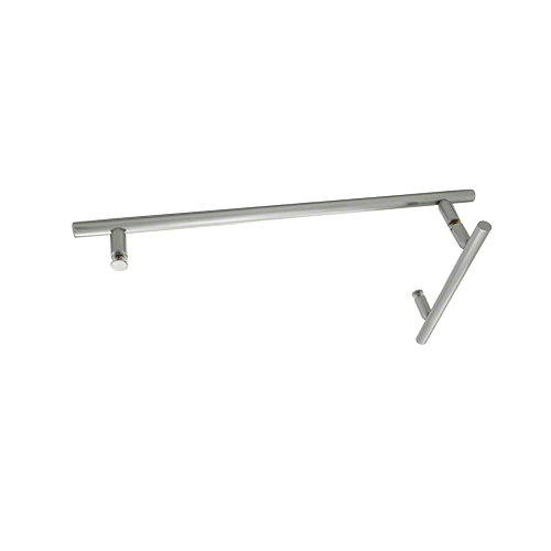 CRL LTB6X18SC Satin Chrome 6" x 18" LTB Combo Ladder Style Pull and Towel Bar