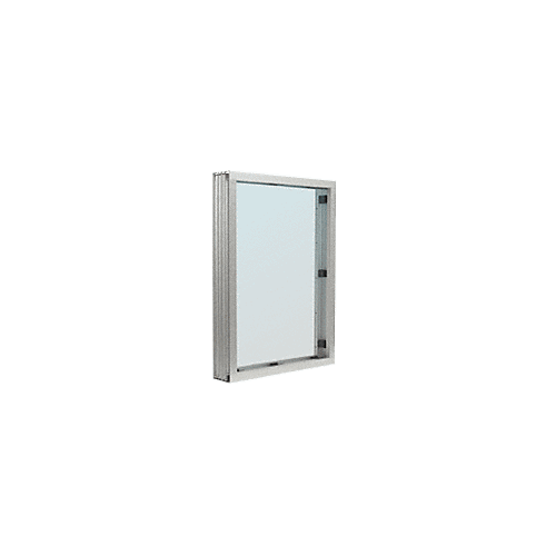 Satin Anodized Aluminum Narrow Inset Frame Interior Glazed Vision Window