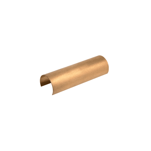 Satin Brass Connector Sleeve for 1-1/2" Cap Railings, Cap Rail Corners, and Hand Railing