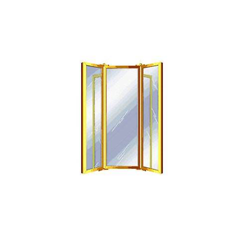 Brite Gold Anodized Custom Size Double Fold Over Mirror Frame