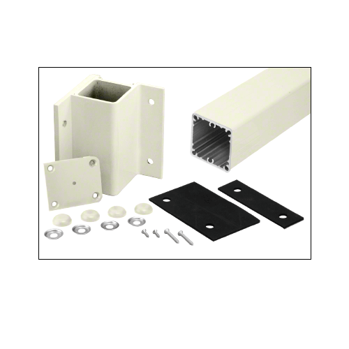 Oyster White 48" 200, 300, 350, and 400 Series 90 Degree Inside Fascia Mounted Post Kit