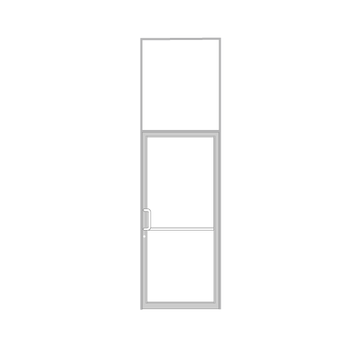 Clear Anodized 39-1/2" x 126" Blank 451 Transom Single Door Frame