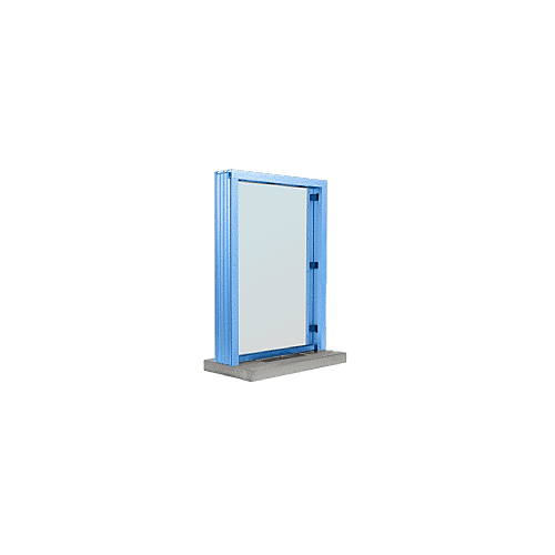 CRL S11W12P Powder Painted (Specify) Aluminum Standard Inset Frame Interior Glazed Exchange Window with 12" Shelf and Deal Tray