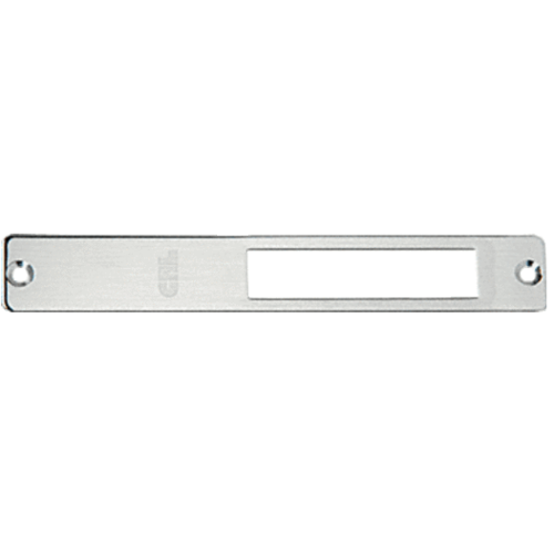 Brushed Stainless Strike Faceplate for Use With DH410 and DT410 Series Center Locks