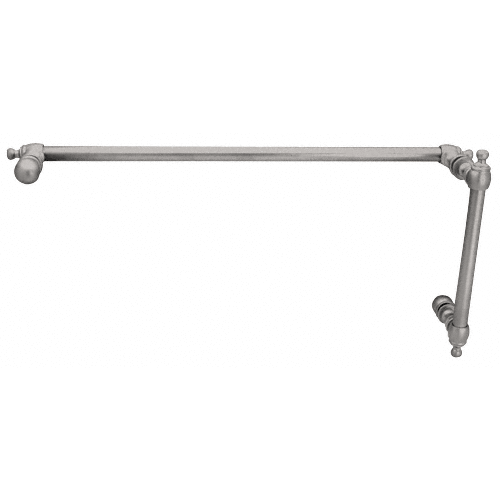 CRL C0L6X24BN Brushed Nickel Colonial Style Combination 6" Pull Handle With 24" Towel Bar