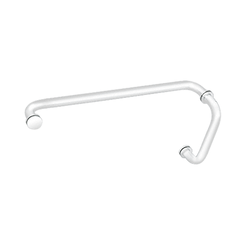 White 8" Pull Handle and 18" Towel Bar BM Series Combination With Metal Washers