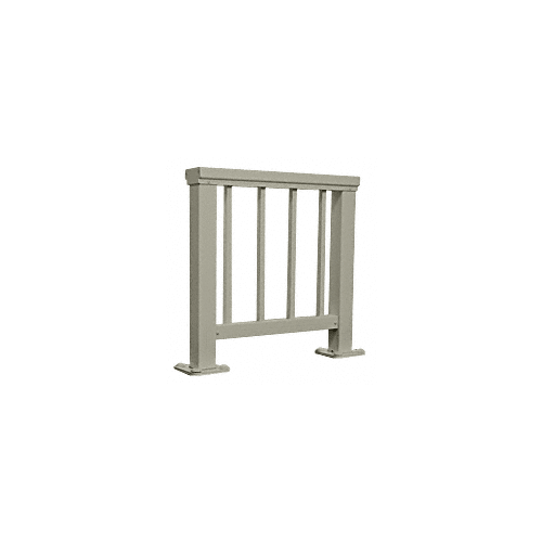 Beige Gray 200 Series Aluminum Picket Railing System Large Showroom Display - No Base