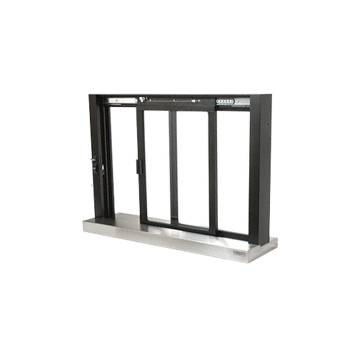 Duranodic Bronze Self-Closing Deluxe Sliding Service Window with Stainless Steel Sill