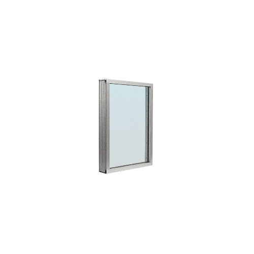 Satin Anodized Aluminum Narrow Inset Frame Exterior Glazed Vision Window
