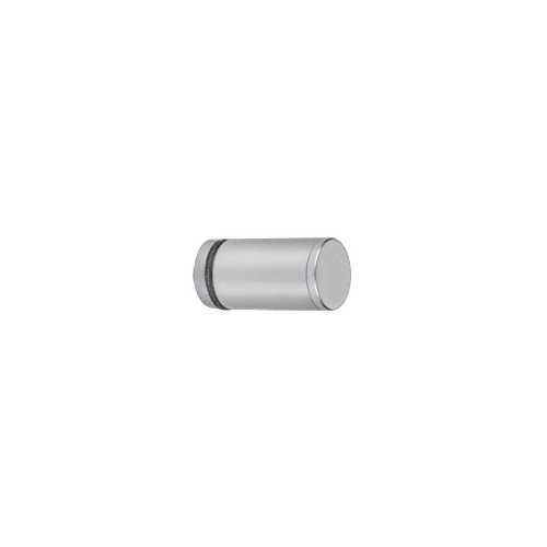 Satin Chrome Cylinder Style Single-Sided Shower Door Knob with Plastic Sleeve