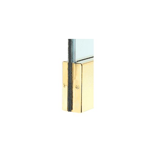 Polished Brass Weatherstrip Kit with Clear Polycarbonate Channel for 4" Square Rail
