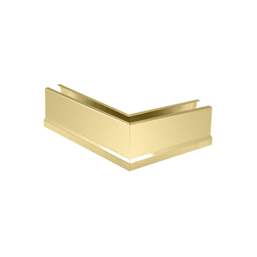 Polished Brass 12" 135 degree Mitered Corner Cladding for B5T Series Tapered Base Shoe