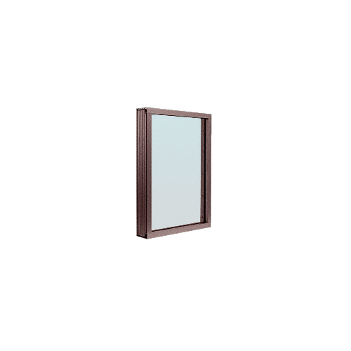 Duranodic Bronze Aluminum Narrow Inset Frame Exterior Glazed Vision Window