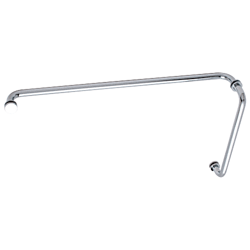 Polished Chrome 12" Pull Handle and 24" Towel Bar BM Series Combination With Metal Washers