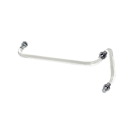 CRL CAC8X24CH 24" Acrylic Smooth Towel Bar With 8" Pull Handle and Chrome Rings - Combination Set