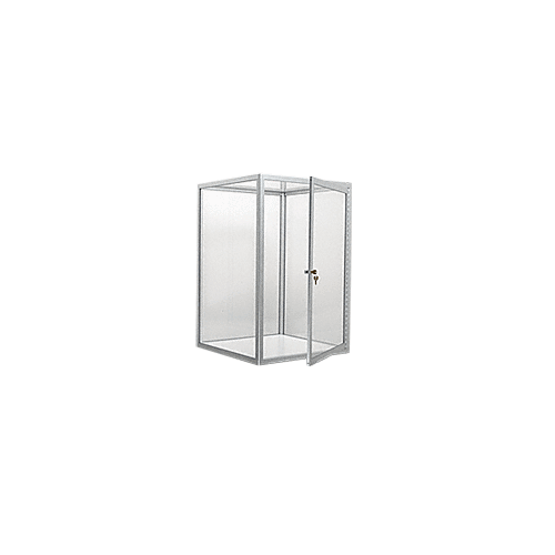 CRL D4042A Satin Anodized Custom Size Avalon Showcase with Hinged Door on Two Ends