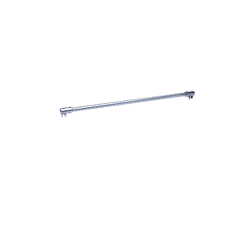 Polished Chrome 39" Sleeve-Over Glass-To-Glass Support Bar for 3/8" to 1/2" Thick Glass