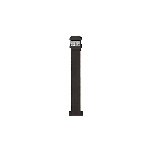 Matte Black Decorative Cap Light for 4" x 4" Vertical Aluminum Post