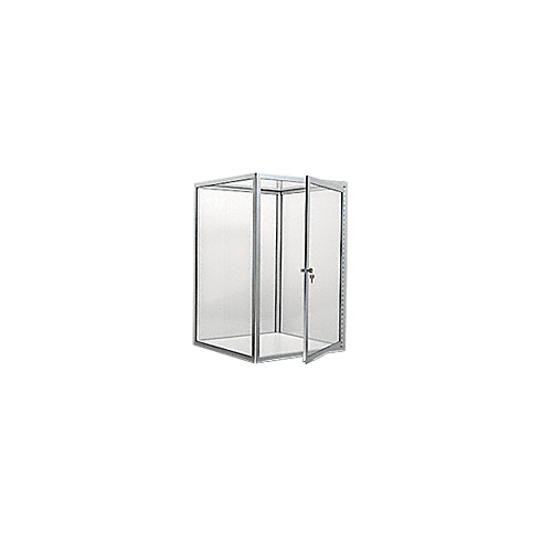 CRL D4043BA Brite Anodized Custom Size Avalon Showcase with Double Hinged Front Doors