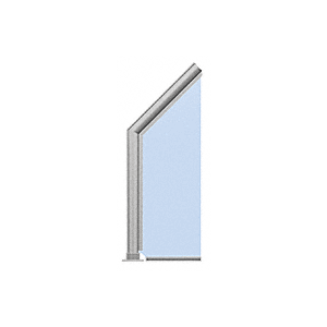 CRL SG5102BS Brushed Stainless Elegant 102 Series 1-1/2" Tubing Glass On Slant, Front, and One End or Both Ends Sneeze Guard