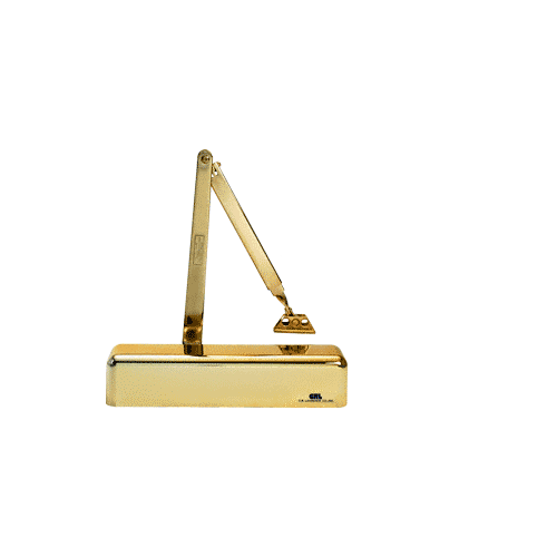 CRL PR70BFBG Brite Gold Anodized Adjustable Spring Power Size 1/2 to 4 Surface Mount Door Closer