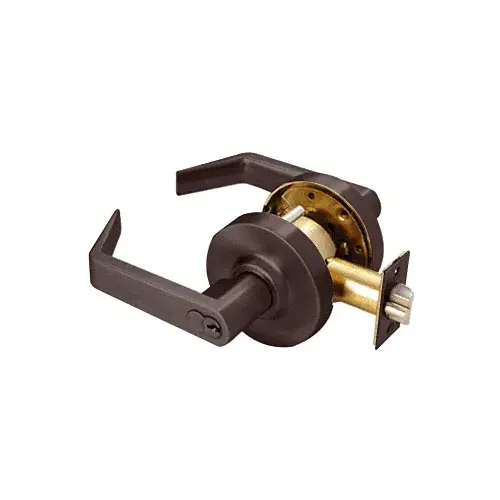 Oil Rubbed Bronze Heavy-Duty Grade 2 Lever Locksets Entrance - 7-Pin SFIC