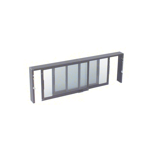 Satin Anodized Horizontal Sliding Service Window XX Format with 1/4" Glass with Screen Satin Anodized Horizontal Sliding Service Window XX Format with 1/4" Glass with Screen