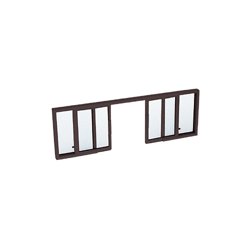 Duranodic Bronze Horizontal Sliding Service Window OXXO Format With 1/2" Insulating Glass With Screen