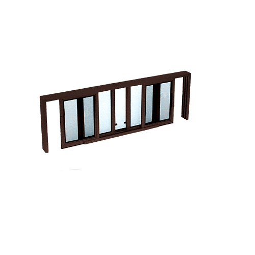 Duranodic Bronze Horizontal Sliding Service Window XOX Format with 1/4" Glass with Screen