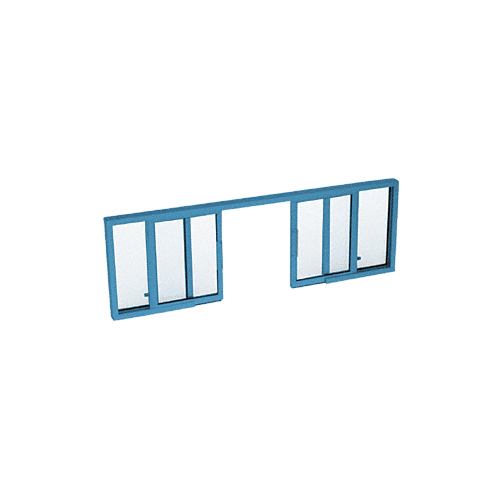 Custom Powder Painted Horizontal Sliding Service Window OXXO Format With 1/2" Insulating Glass With Screen