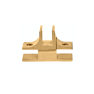 Brass 1-1/2" Long 3-Way 90 Degree Deluxe Glass Furniture Connector for 1/2" Glass