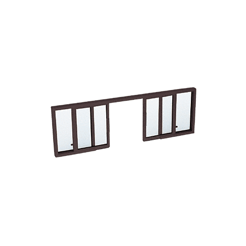 Duranodic Bronze Horizontal Sliding Service Window OXXO Format with 1/8" & 1/4" Vinyl Only no Screen