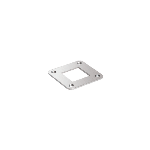 Polished Stainless Square Base Plate for 1-1/2" Square Tubing