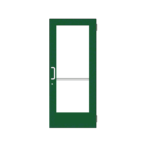 Custom Anodized Custom Size Single Series 550 Wide Stile Butt Hinge Entrance Door for Overhead Concealed Door Closer