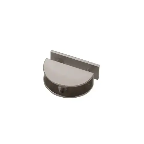 CRL FA82BN Brushed Nickel Thru-Glass Rounded Shelf Clamp