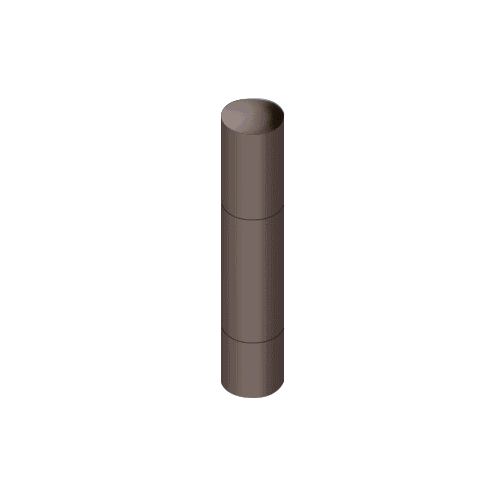 Bronze Bollard 9" Round with Domed Top and Single Line Accents