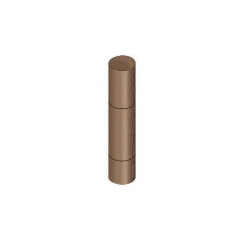 Polished Bronze Bollard 9" Round with Flat Top and Single Line Accents