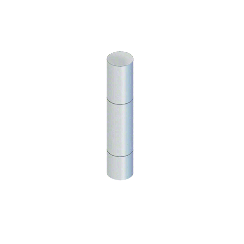 Polished Stainless Steel Bollard 9" Round with Flat Top and Single Line Accents