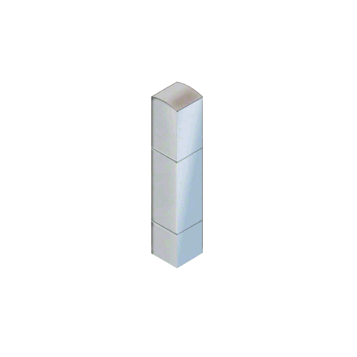 Polished Stainless Steel Bollard 9" Square with Domed Top and Single Line Accents