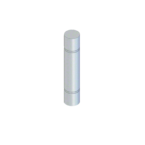 Polished Stainless Steel Bollard 9" Round with Flat Top and Double Line Accents