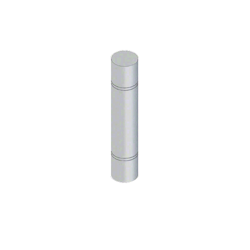 Stainless Steel Bollard 9" Round with Flat Top and Double Line Accents