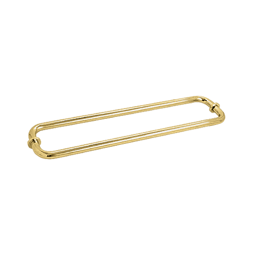 Polished Brass 18" Back-to-Back Towel Bars for Glass