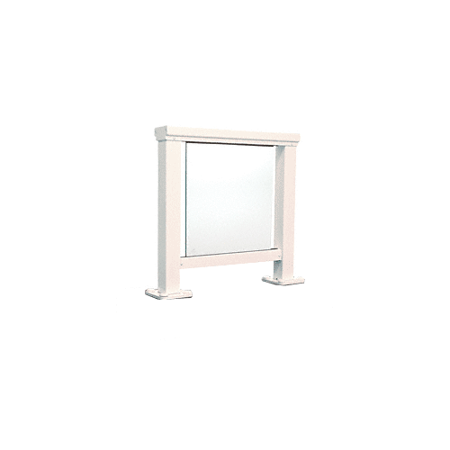 Sky White 200 Series Aluminum Glass Railing System Small Showroom Display - No Base