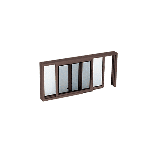 Duranodic Bronze Horizontal Sliding Service Window XO or OX Format with 1/4" Glass Only - No Screen