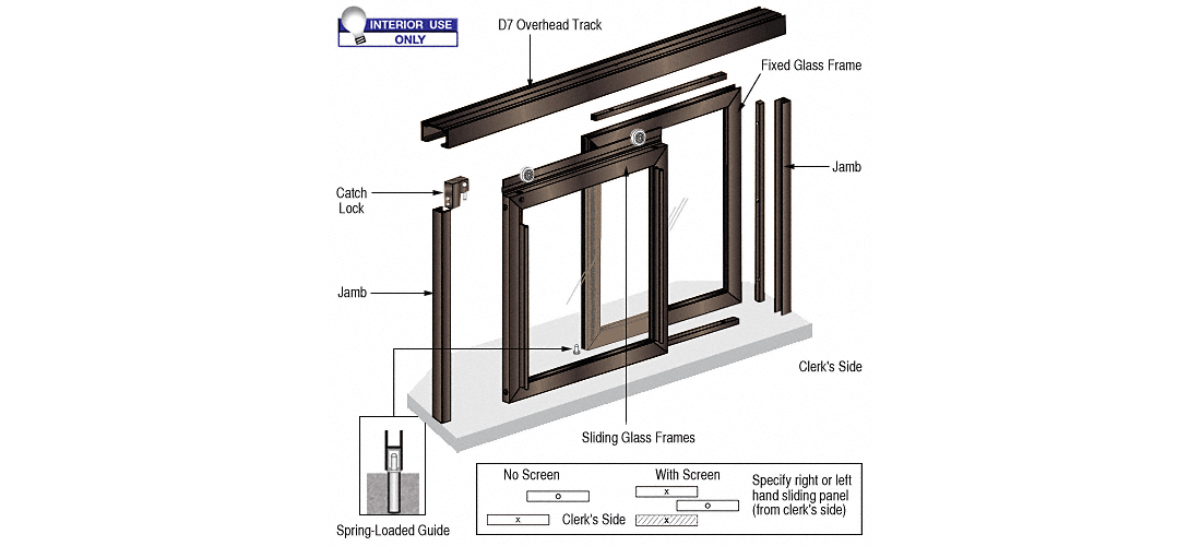 Screen Door Hardware Hardware Crl Satin Anodized Left Handed