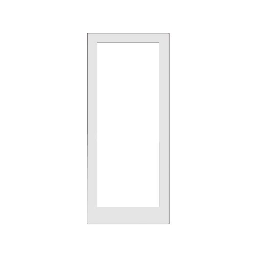 White KYNAR Paint Custom Single Blank 400 Medium Stile Center Hung Entrance Door - No Prep