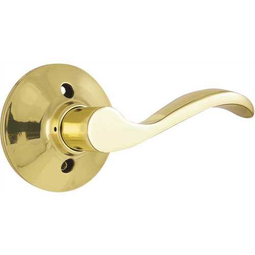 Defiant LYE704B-R Naples Polished Brass Right-Hand Dummy Door Lever